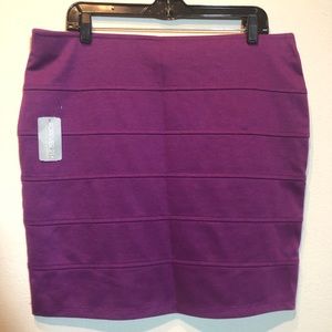 Forever 21 Plus Purple Banded Pencil Mini Skirt 3X
